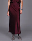 STORM LIQUID BIAS MIDI SKIRT