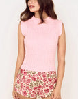 MINK PINK MILA SHIRRED TOP