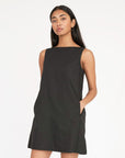 HUFFER LIN-IN SHIFT MINI DRESS