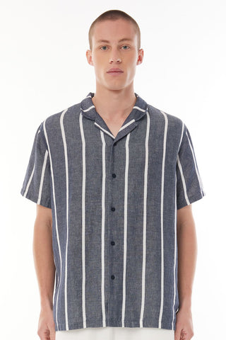 HUFFER LIN-IN STRIPE PARTY SHIRT