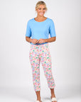 VASSALLI PRINTED SLIM LEG 7/8 LENGTH LIGHTWEIGHT PULL ON
