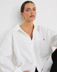 STORIES BE TOLD SIGNATURE OXFORD IVORY SHIRT
