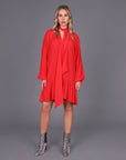STORM TIE FRONT DRESS
