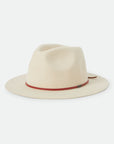 BRIXTON WESLEY FEDORA - WAX PAPER/RED EARTH