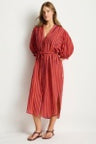 SEA LEVEL VACAY BOHO LONG SHIRT DRESS