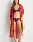 SEA LEVEL VACAY BOHO LONG SHIRT DRESS