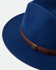 BRIXTON MESSER FEDORA - MIGHTNIGHT BLUE/PINECONE