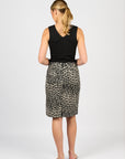 VASSALLI PRINTED LIGHTWEIGHT SKIRT W CENTRE BACK VENT