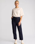 VASSALLI OXFORD SLIM LEG ANKLE GRAZER PANT