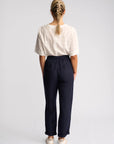 VASSALLI OXFORD SLIM LEG ANKLE GRAZER PANT