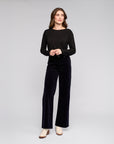 VASSALLI EMPIRE CORD PANT WIDE LEG FULL LENGTH CORD