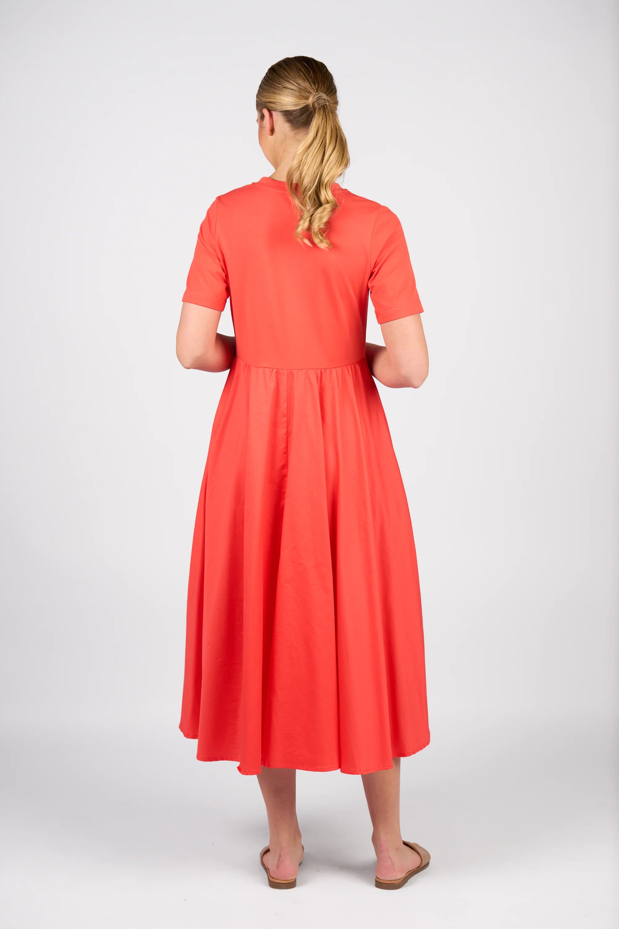 VASSALLI T-SHIRT DRESS WITH WOVEN SKIRT  Boutique on Main Street