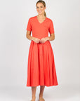 VASSALLI T-SHIRT DRESS WITH WOVEN SKIRT