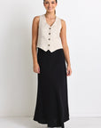 RE:UNION LAGOS LINEN FLOATY BIAS CUT SKIRT