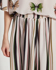 JULIETTE HOGAN ARCADE SKIRT (ARTISAN STRIPE SILK)