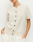 JULIETTE HOGAN TWIN T CARDI ( COTTON KNIT )