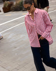 STORIES BE TOLD YOU GOT THIS STRIPED OVERSIZED SHIRT