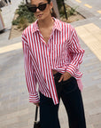 STORIES BE TOLD YOU GOT THIS STRIPED OVERSIZED SHIRT
