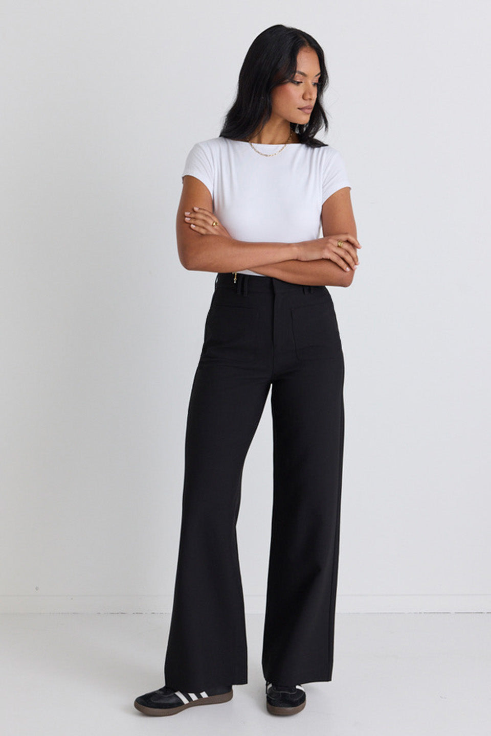 AMONG THE BRAVE ZOEY TAILORED HIGH RISE WIDE LEG PANT – Boutique
