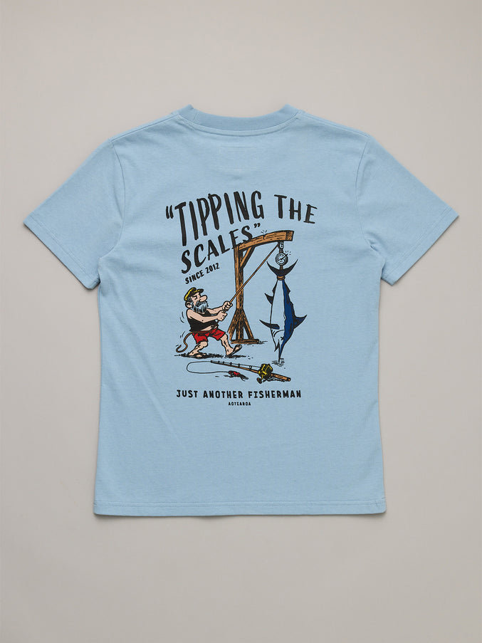 JUST ANOTHER FISHERMAN MINI TIPPING THE SCALES TEE