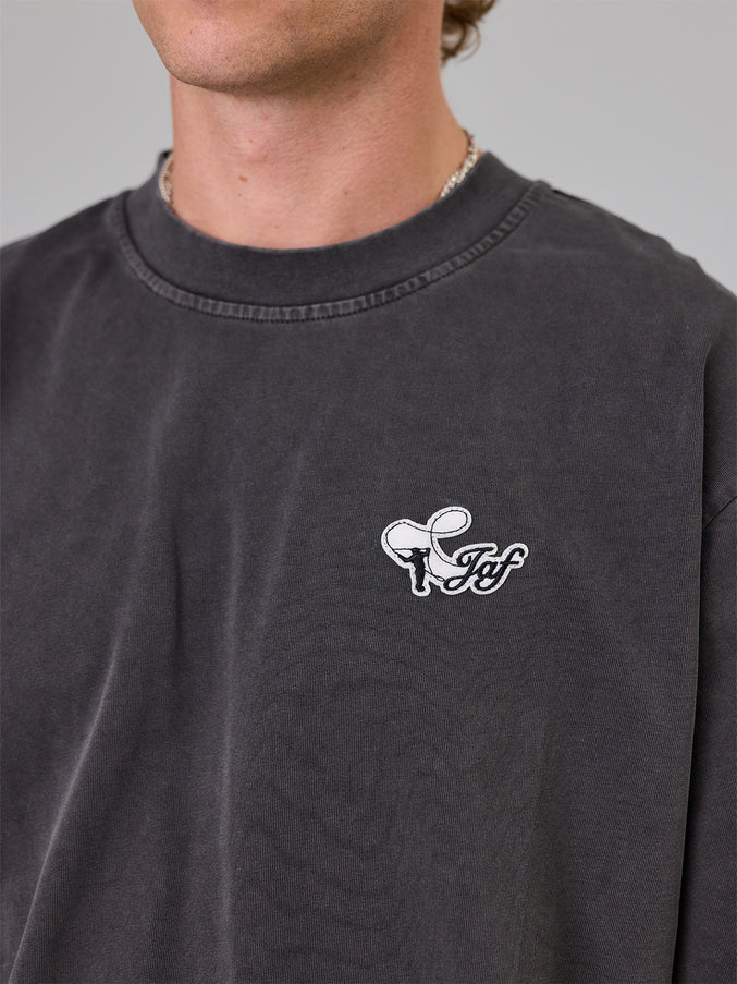 JUST ANOTHER FISHERMAN CASTING HEAVY SHORE TEE AGED BLACK