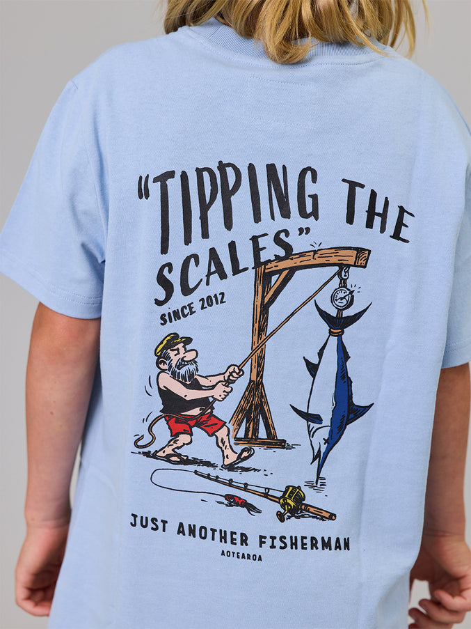 JUST ANOTHER FISHERMAN MINI TIPPING THE SCALES TEE