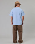 JUST ANOTHER FISHERMAN STAMP SEA TEE WASHED BLUE