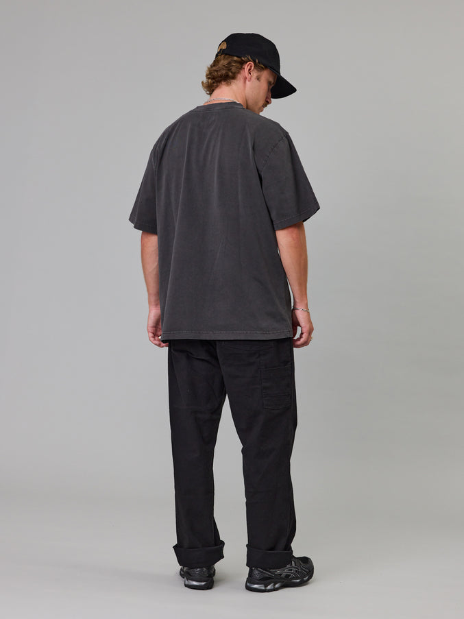 JUST ANOTHER FISHERMAN CASTING HEAVY SHORE TEE AGED BLACK