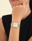 ROSEFIELD THE BOXY WHITE GOLD BRACELET WATCH