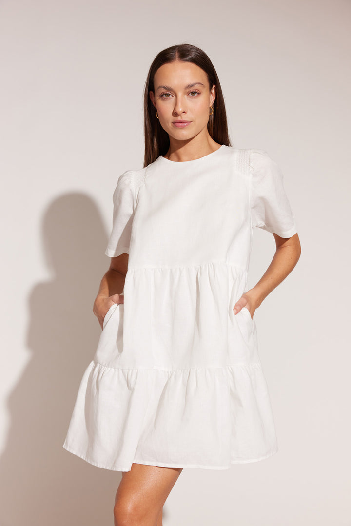 STAPLE THE LABEL ISOLA TIERED MINI DRESS