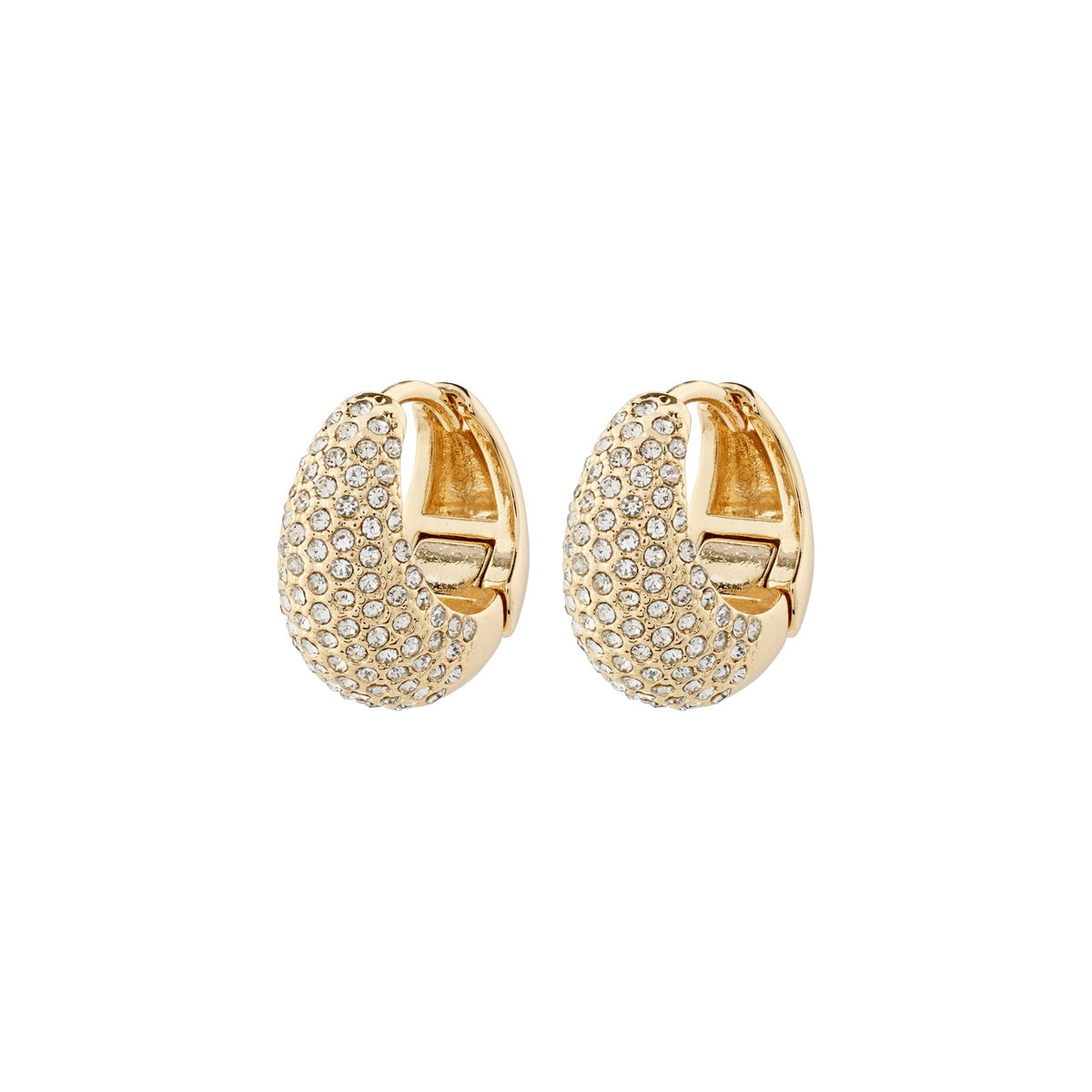 PILGRIM FOCUS EARRINGS GOLD CRYSTAL