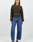 STORIES BE TOLD HABITUAL CONTRAST TRIM CARDIGAN