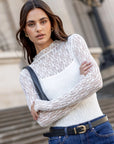 AMONG THE GIVING LACE LS TOP