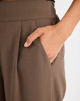 AMONG THE BRAVE INSTINCTIVE TWILL WIDE LEG ELASTIC BACK PANT