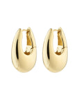 PILGRIM AUTUMN CHUNKY RETRO HOOP EARRINGS GOLD