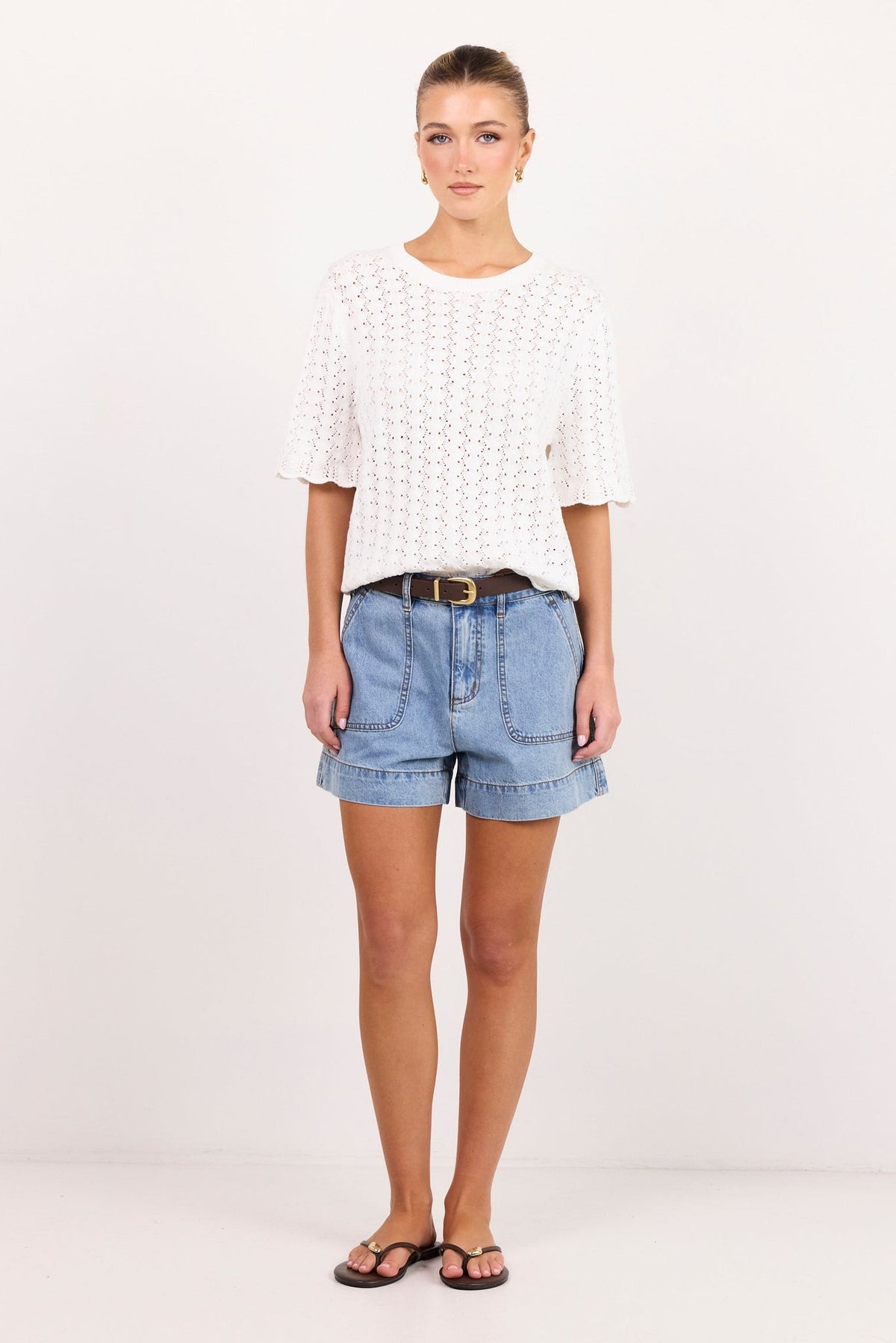 IVY + JACK KINDLY POCKET FRONT DENIM SHORTS