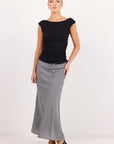 AMONG THE BRAVE SUMMIT GINGHAM TIE WAIST BIAS MAXI SKIRT