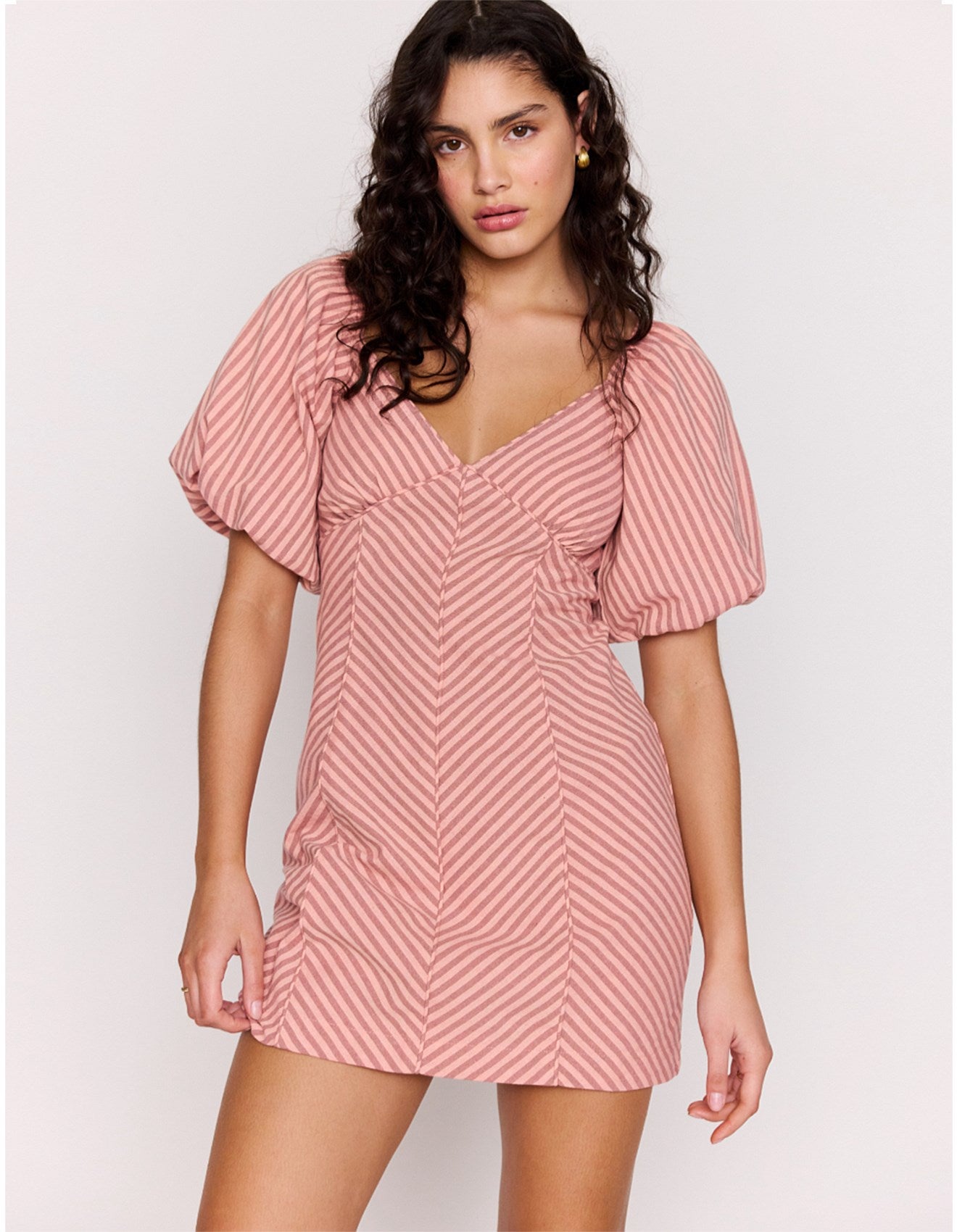 MINK PINK PALOMA PUFF SLEEVE MINI DRESS