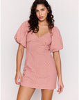 MINK PINK PALOMA PUFF SLEEVE MINI DRESS