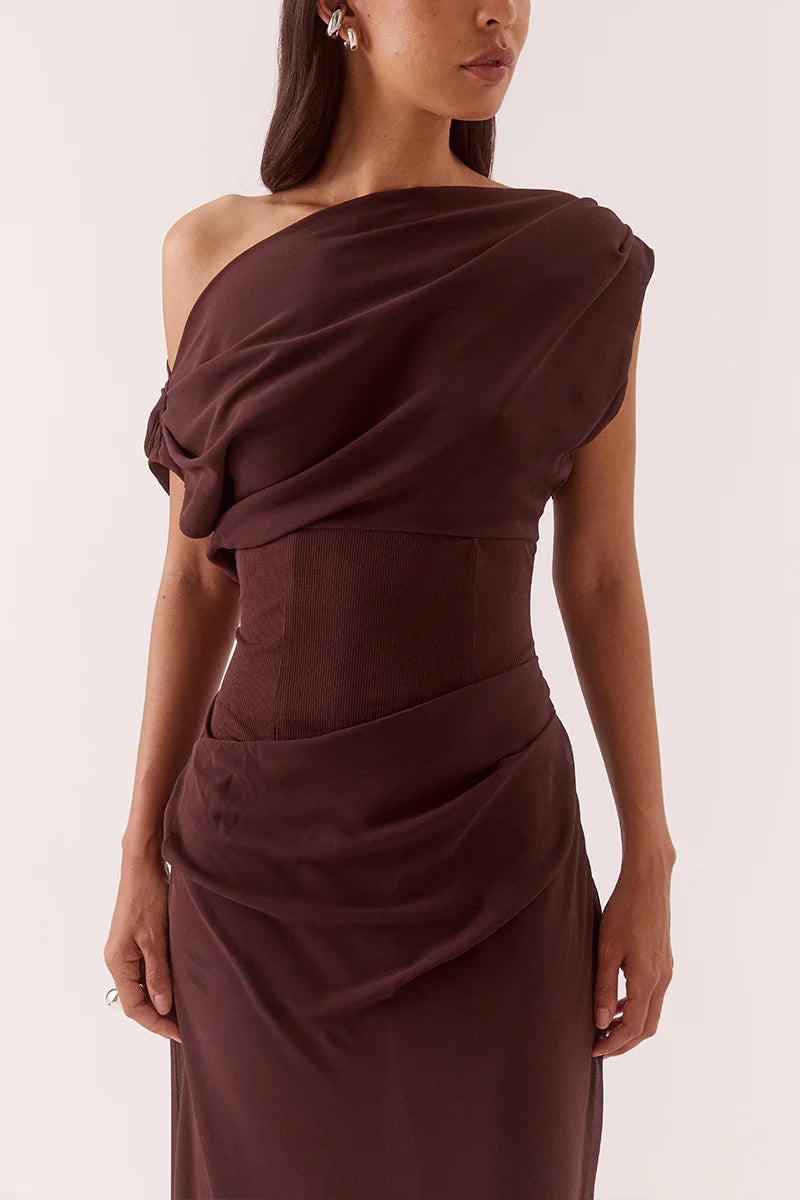 SOVERE ADA OFF SHOULDER DRESS