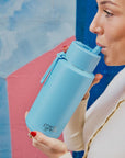 FRANK GREEN 20OZ STAINLESS STEEL CERAMIC REUSABLE BOTTLE
