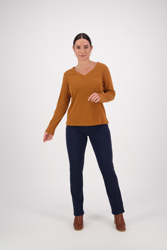 VASSALLI V NECK L/S TOP