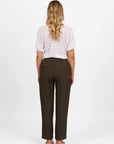 VASSALLI SLIM LEG ANKLE GRAZER PANT WITH FULL ELASTIC WAISTBAND