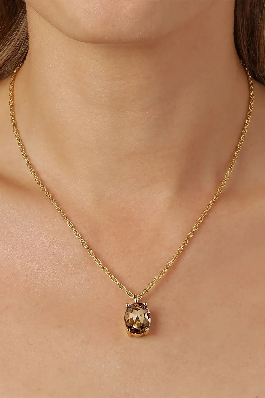 DYRBERG/KERN BARGA NECKLACE SG BROWN