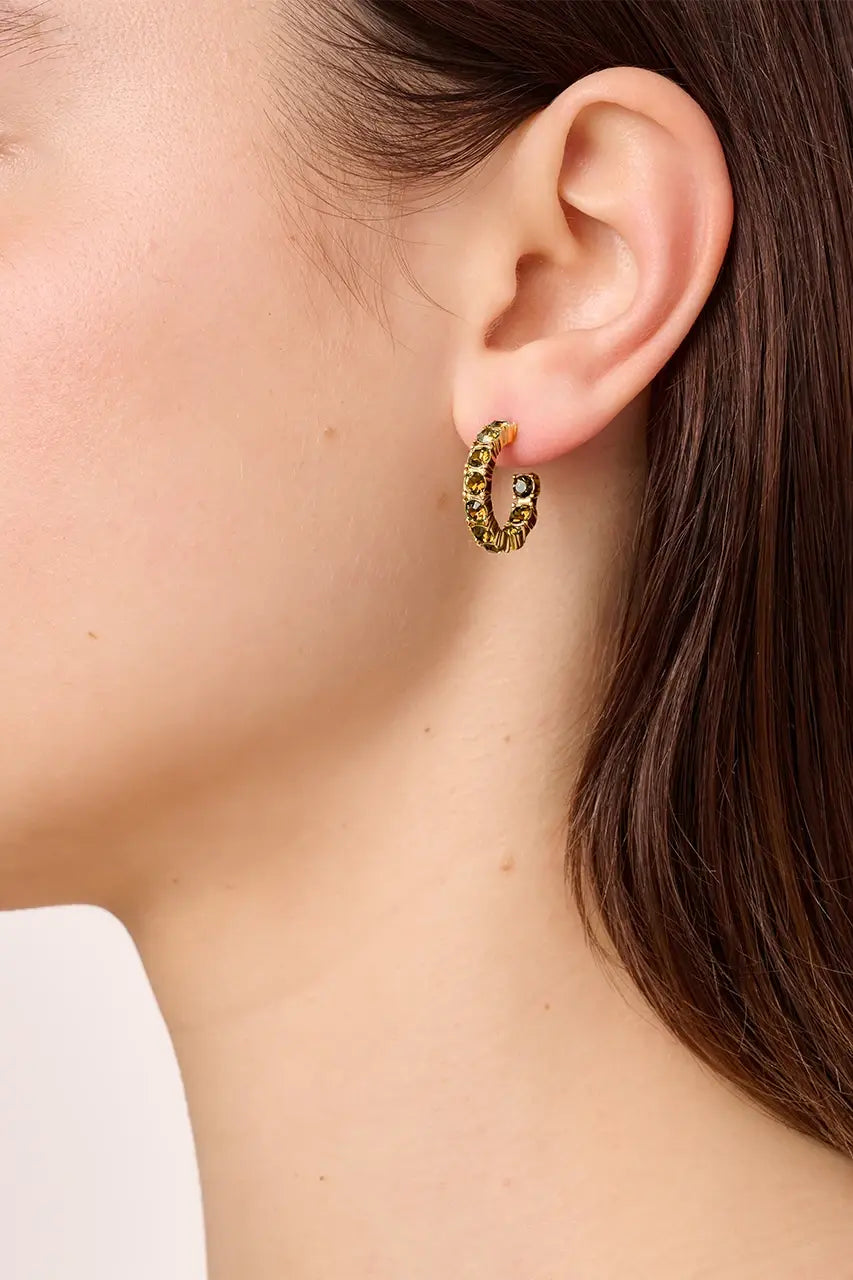 DYRBERG/KERN RAQUEL EARRING SG BROWN