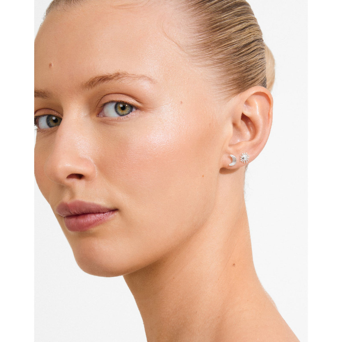 PILGRIM MISHA EARRINGS 2 IN 1 SET SILVER