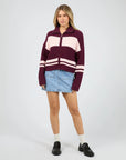 ALL ABOUT EVE AIDA KNIT ZIP THRU