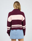 ALL ABOUT EVE AIDA KNIT ZIP THRU