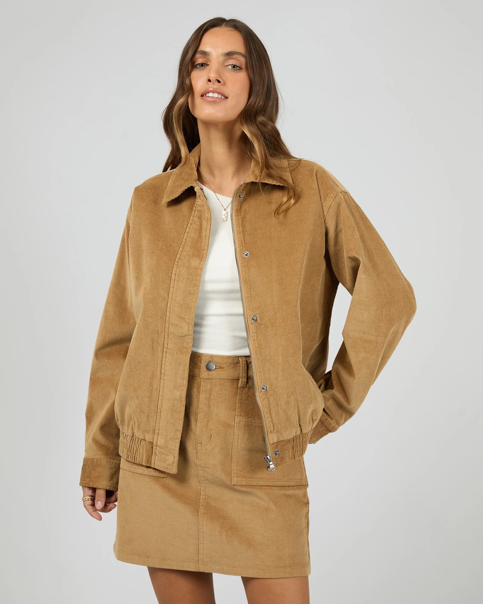 ALL ABOUT EVE BAMBI CORD BOMBER