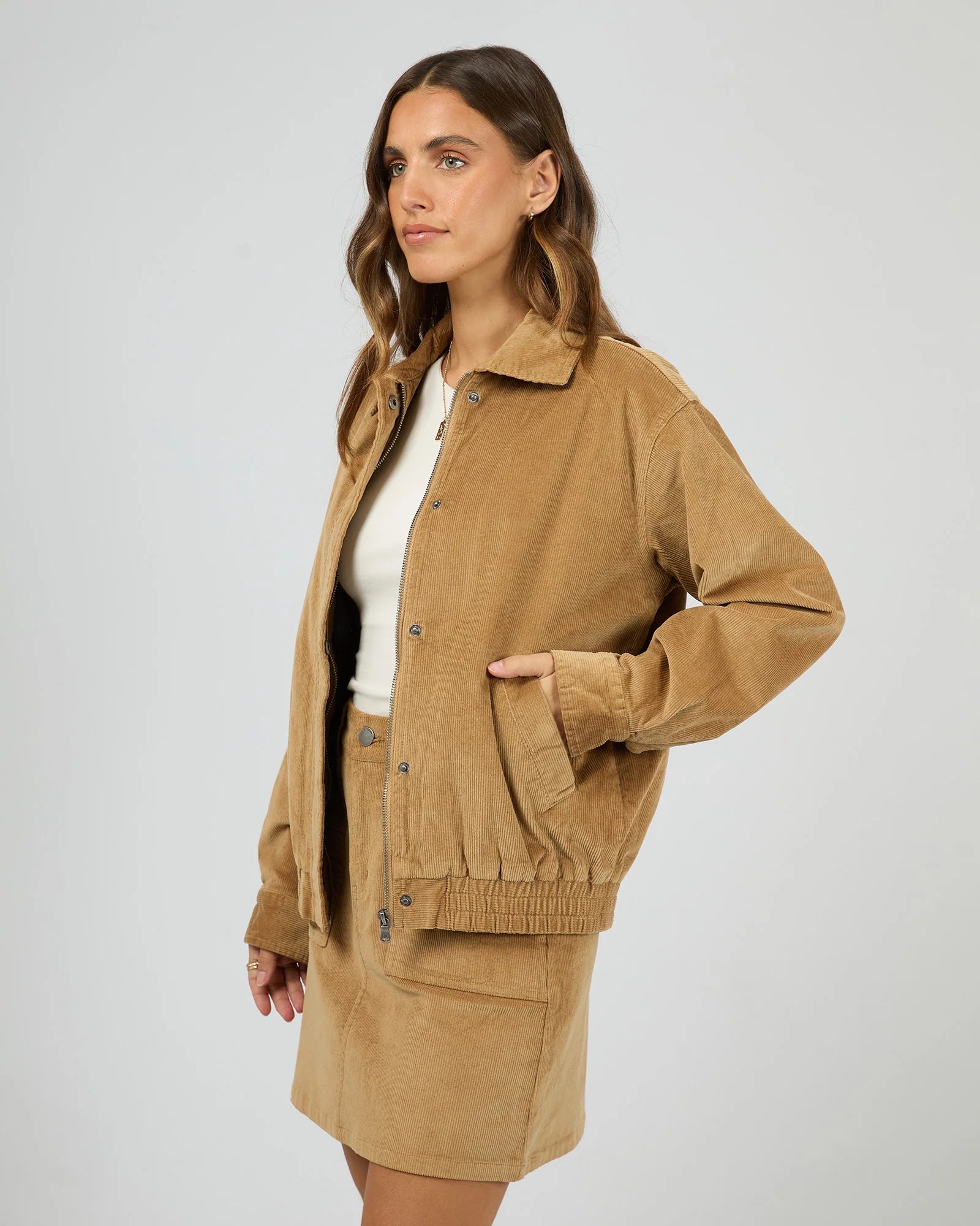 ALL ABOUT EVE BAMBI CORD BOMBER